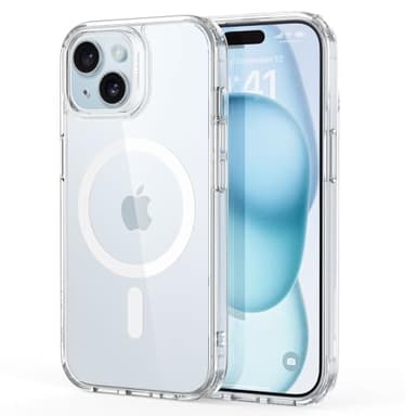 ESR for iPhone 15 Case, Compatible with MagSafe, Military-Grade Protection, Yellowing Resistant, Scratch-Resistant Back, Magnetic Phone Case for iPhone 15, Classic Series, Clear - Image 1