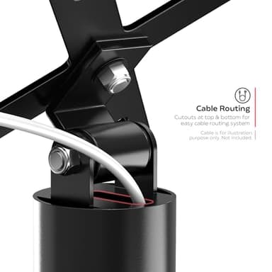 CTA Digital Hyperflex Kiosk Stand Heavy-Duty Universal VESA Compatible Desk Kiosk Mount with 4 USB 3.0 Data Transfer and Charge Hubs and Special Anti-Rust Coating - Black (ADD-QRUSBKB) - Image 4