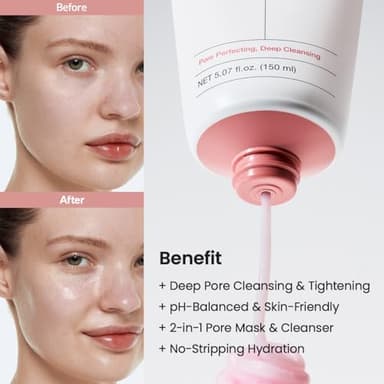 BIODANCE Collagen Mask To Foam Cleanser, Face Wash for Women, 2-in-1 Pore Mask and Hydrating Foaming Facial Cleanser for Sensitive Skin, Oily Skin, 5.07 fl. oz. (150 ml) - Image 4