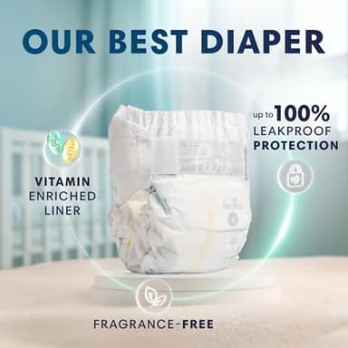 Pampers Pure Protection Baby Diapers, Size 5 (27+ lbs), 132 Count, Up to 100% Leakproof, Premium Plant-based Skin Protection, Hypoallergenic Soft Diapers - Image 2
