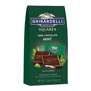 GHIRARDELLI Dark Chocolate Mint Squares, 5.32 Oz Bag (Pack of 6) - Image 1