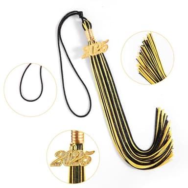 2025 Tassel Graduation, Graduation Tassel 2025 with 2025 Year Charm, 9" Size, Premium Silk Thread & Metal Charm, Commemorative Keepsake for Class of 2025 (Black) - Image 4