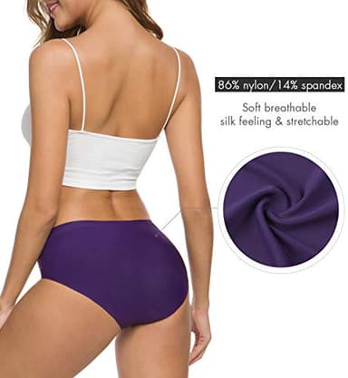 Altheanray Women’s Seamless Underwear No Show Panties Soft Stretch Bikini Underwears 6 Pack(3081M-color9) - Image 4