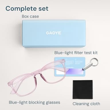 Gaoye Blue Light Glasses for Computer & Gaming - Anti UV Ray Lenses, Scratch-Resistant & Comfort Fit - Image 7