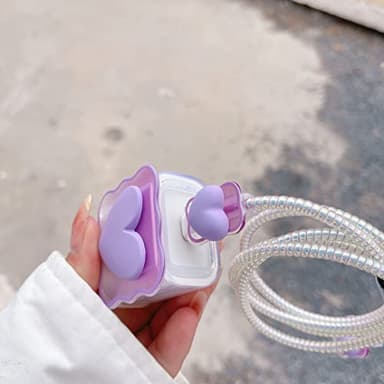 Cute DIY Cable Protector, Compatible for iPhone 20W USB-C Power Adapter and Lightning Cable - Image 6