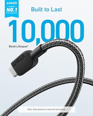Anker USB A to USB C Cable, Charger Cord (2 Pack, 6FT), for iPhone 17 Series,Samsung Galaxy Note 10/S10+ S10, LG V30 (Black) - Image 2