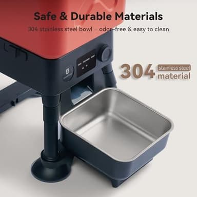 14L Automatic Dog Feeder for Large Breed – Extra Large Capacity, Anti-Blockage, Timed Auto Dog Food Dispenser, Dual Power Supply, Stainless Steel Bowl - Image 7