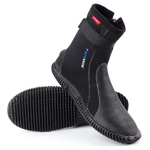 Coreskin Neoprene Dive Boots Zippered Premium 3mm with Anti-Slip Sole for Water Sports, Scuba Diving, Snorkeling, Rafting, Kayaking, Windsurfing(N-PM3mm8) - Image 1