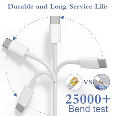 Snisre Car Carplay Cable, USB A to USB C Cable 3FT, Fast Charger Cord for iPhone 16/15 Pro Max/Plus/16E, Car Charging Cord(White, 3FT) - Image 2