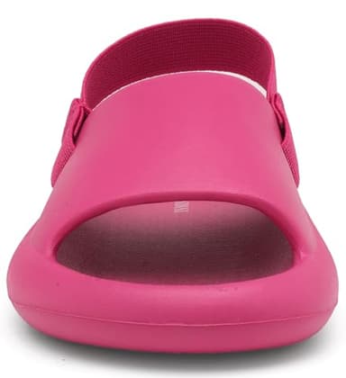 INMINPIN Toddler Boys Girls Slides Sandals Comfort Beach Pool Shower Slippers with Elastic Back Strap, Hot Pink, 3 Toddler - Image 4