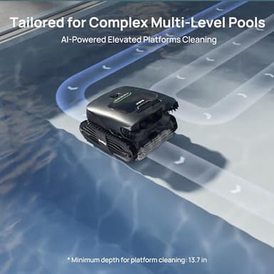 (2025) Beatbot AquaSense 2 Ultra Cordless Robotic Pool Cleaner for Complex Pools, Pool Mapping with AI Camera, 5-in-1 Cleaning, Smart Surface Parking, Pool Skimmer, Water Clarification – Midnight Blue - Image 4