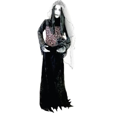 Haunted Hill Farm Rising Ghost Bride by Tekky, Battery-Operated, Sound Activated Animatronic with Sound Effects and Lights for Indoor or Covered Outdoor Creepy Halloween Decoration - Image 10