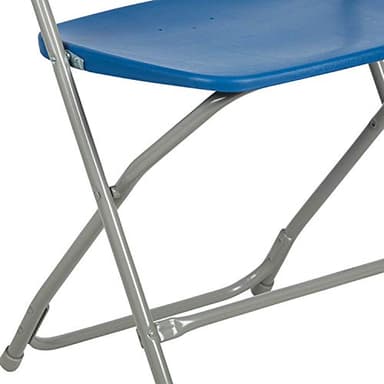 Flash Furniture Hercules Series Plastic Folding Chairs for Parties and Weddings, Stackable Commercial Event Seats, Set of 10, Blue - Image 8