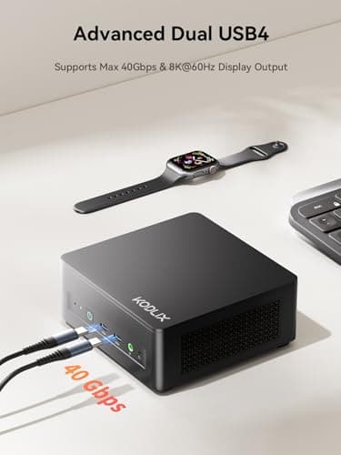 KODLIX AD69 Mini PC, AMD Ryzen 9 6900HX(8C/16T, Up to 4.9GHz), Mini Computers with Radeon 680M GPU, 32GB DDR5 1TB SSD, 8K@60Hz Quad Display 2xUSB4+2xHDMI2.1, WiFi6E/BT5.3/2.5G LAN/4x USB3.2 (Renewed) - Image 4