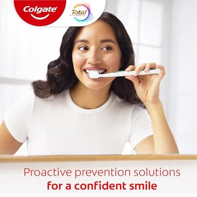 Colgate Total Clean Mint Toothpaste, 10 Benefits, No Trade-Offs, Freshens Breath, Whitens Teeth and Provides Sensitivity Relief, Clean Mint Flavor, 4 Pack, 5.1 Oz Tubes - Image 4