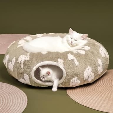 Pesen Christmas Cat Tunnel Bed with Soft Cushion, Cat Toys for Indoor Cats Enhance Bonding Between Pets and Owners, Encourage Exploration, and Satisfy Natural Instincts for Kittens, Dogs, and Rabbits - Image 8