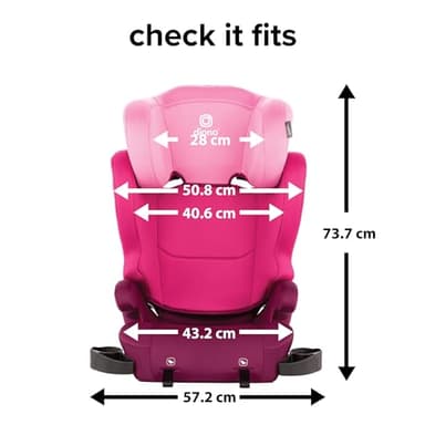 Diono Cambria 2 XL, Dual Latch Connectors, 2-in-1 Belt Positioning Booster Seat, High-Back to Backless Booster, Space and Room to Grow, 7 Headrest Positions, 8 Years 1 Booster Seat, Pink - Image 12
