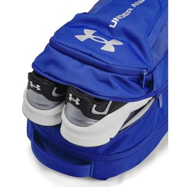 Under Armour Unisex-Adult Hustle 6.0 Backpack, (401) Royal/Royal/Metallic Silver, One Size Fits Most - Image 5