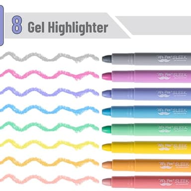 Mr. Pen- Gel Highlighter, 8 Pack, Friendly Colors, Bible Highlighters No Bleed, No Bleed Highlighters, Bible Highlighter, Bible Markers, Gel Highlighters for Bibles, Highlighter - Image 2