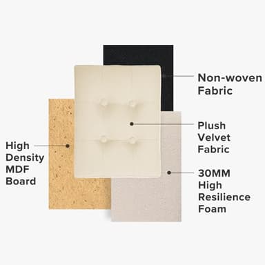 LINMAGCO Storage Ottoman Folding Foot Stool Foot Rest with Side Pocket Modern Ottoman with Storage Short Sofa Stool Linen Cloth 17x13x13(Beige) - Image 5