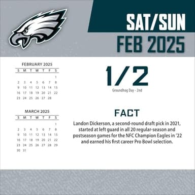 TURNER SPORTS Philadelphia Eagles 2025 Box Calendar (25998053053) - Image 3