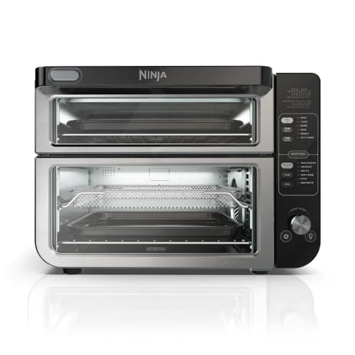 Ninja DCT401 12-in-1 Double Oven with FlexDoor, FlavorSeal & Smart Finish, Rapid Top Convection and Air Fry Bottom , Bake, Roast, Toast, Air Fry, Pizza and More, Stainless Steel - Image 1