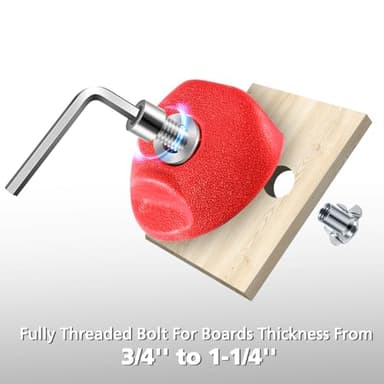 TOPNEW 32 Rock Climbing Holds Multi Size for Kids, Adult Rock Wall Holds Climbing Rock Wall Grips for Indoor and Outdoor Playground Play Set - Includes 2 Inch Mounting Hardware - Image 6