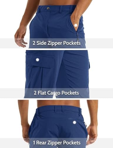 MAGCOMSEN Mens Long Shorts Long Cargo Shorts for Men Below Knee Mens Cargo Shorts Capri Shorts for Men Tactical Shorts Below Knee Shorts Men Royal Blue - Image 4