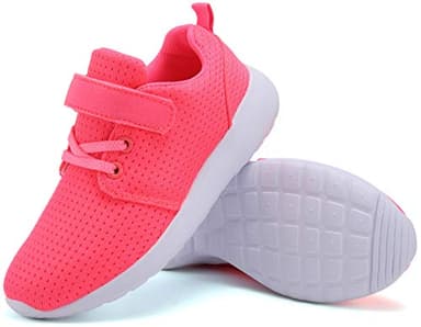 TOEDNNQI Boys Girls Sneakers Kids Lightweight Breathable Strap Athletic Running Shoes for Toddler/Little Kid/Big Kid Pink Size 9 - Image 6