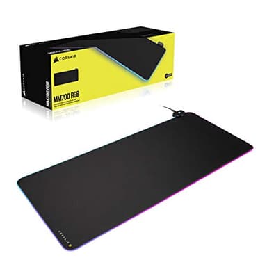 CORSAIR MM700 RGB Extended Cloth Gaming Mouse Pad - 36.6" x 15.8" - 360° RGB Lighting - Two USB Port Hub - Thick Rubber - Black - Image 10