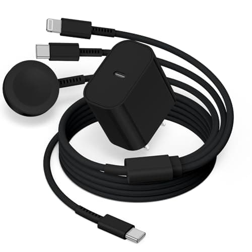 Susnwere 3 in1 USB C Magnetic Watch Charger,Magnetic iWatch Fast Charging Cable 6ft for iPhone 16/15/14/13/12 Pro/Max/XR/XS/XS Max and Apple Watch Series SE/8/7/6/5/4/3/2/1 38mm 40mm 42mm 44mm 45mm - Image 1