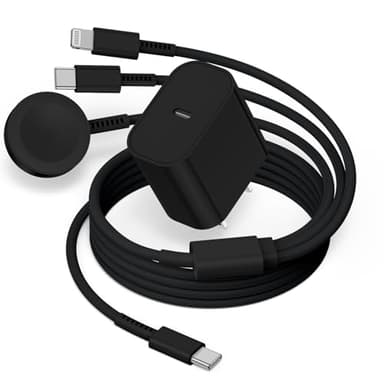 Susnwere 3 in1 USB C Magnetic Watch Charger,Magnetic iWatch Fast Charging Cable 6ft for iPhone 16/15/14/13/12 Pro/Max/XR/XS/XS Max and Apple Watch Series SE/8/7/6/5/4/3/2/1 38mm 40mm 42mm 44mm 45mm - Image 1