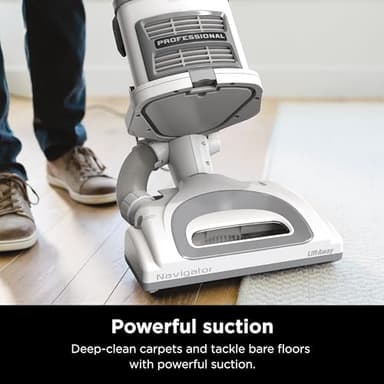 Shark | Upright Vacuum Cleaner | Navigator Lift-Away | Swivel Steering | HEPA Filter | Vacuum for Pet Hair | Crevice Tool & Dusting Brush Included | For Carpets & Hard Floors | White/Silver | NV356E - Image 7
