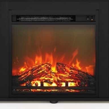Furinno Jensen Entertainment Center Stand with Fireplace for TV up to 55 Inch, Americano, Corded Electric, Adjustable - Image 3
