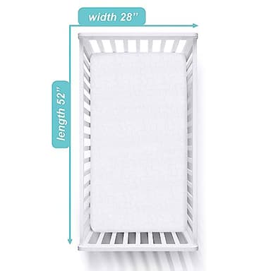 American Baby Company Waterproof Fitted Crib Mattress Protector 52" x 28" - Quilted, Noiseless, Soft & Breathable Crib & Toddler Mattress Pad Cover - Image 2