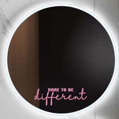 ZLKAPTDare to Be Different - Inspirational Vinyl Decal Wall Art Sticker (10x3.5 Inches) for Mirrors, Walls, and Morel (Pink) - Image 1