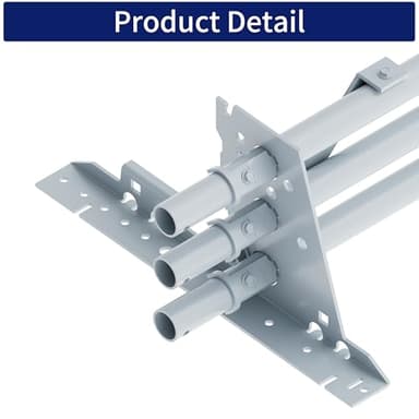 Lahoreeky Snow Guard Railing, 8ft Roof Snow Ice Guards for Metal Roofs and Wood Roofs, Stop Snow from Sliding Off Your Roof, Extendable, Gray - Image 3