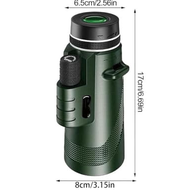 Stscope 360 Monocular Set, Telescope High Power for Adults Long Range with Phone Adapter & Tripod, for Bird Watching Camping Travelling Concert (80 * 100,Green) - Image 2