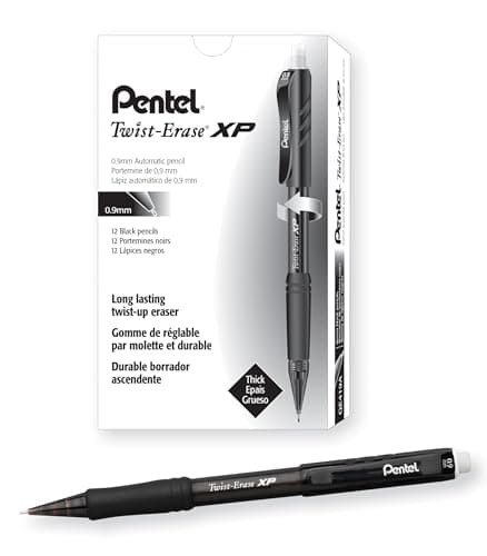 Pentel® Twist-Erase® Express Mechanical Pencils, 0.9 mm, Smoke Barrel, Pack Of 12 - Image 1