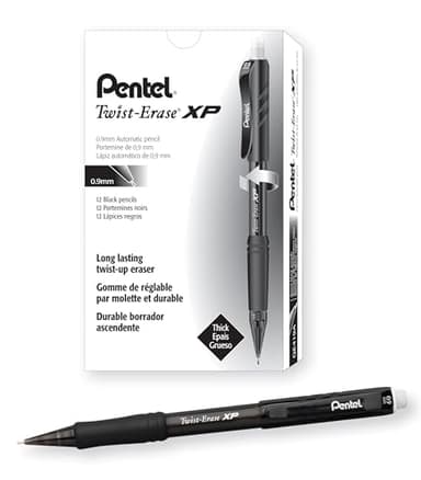 Pentel® Twist-Erase® Express Mechanical Pencils, 0.9 mm, Smoke Barrel, Pack Of 12 - Image 1