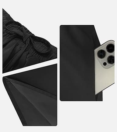 Yincro Women's Flowy Maxi Skirt Summer Pleated High Waisted Casual Long Skirts with Pockets (Black, M) - Image 4