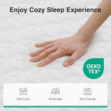Novilla 12 Inch Mattress Queen Size, Queen Mattresses in a Box with Memory Comfort Foam & High-Density Support Foam for Refreshed Sleep & Pressure Relief with Edge Support Medium Firm - Image 4