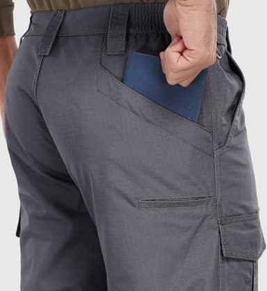 SPOSULEI Cargo Pants Men Durable Work Tactical Pants Outdoor Lightweight Ripstop Waterproof Utility Pants with Multi Pockets for Hiking Hunting Fishing Darkgrey 32Wx32L - Image 4