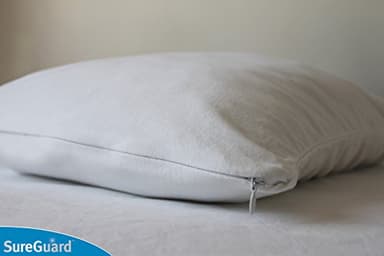Set of 2 King Size SureGuard Pillow Protectors - 100% Waterproof, Bed Bug Proof, Hypoallergenic - Premium Zippered Cotton Covers - Smooth - Image 2