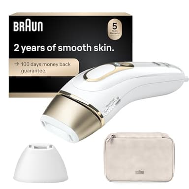 Braun IPL at Home Laser Hair Removal for Women and Men, Silk Expert Pro 5 PL5137 with Venus Swirl Razor, Permanent Visible Hair Reduction in Hair Regrowth for Body & Face, Corded, PL5137 - Image 1