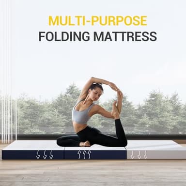 Avenco Foldable Mattress Twin, Folding Mattress 4 Inch Memory Foam, Trifold Mattress Portable with Removable Cover & Detachable for Guest Room/Caravan/Camping/Travel Mattress, Twin Size 75"x39"x4" - Image 2