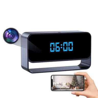 FHD 1080P Clock Camera - WiFi Wireless Camera for Indoor Home Security - Advanced Nanny Cam with Superior Night Vision - Image 1