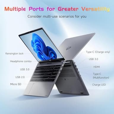 15.6'' FHD IPS Student-Laptop-Computer - AMD Ryzen 5(Beat i3 1215U 4 Cores Up to 3.7GHz), 32GB RAM 1TB SSD, 65W Type-C, 2 Years Warranty, Fingerprint, Backlit Keyboard, BT5.2, Numpad, Rose Gold - Image 6
