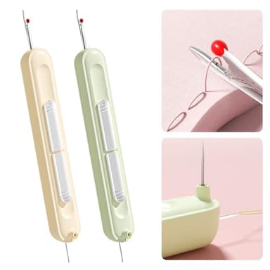Upgraded 2 in 1 Needle Threaders Seam Ripper,Threader for Hand Sewing Sewing Supplies,Stretchable Remover Tool for Hand Sewing,Knitting,Cross Stitch,Embroidery,Thread Removal (White+Green) - Image 8