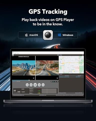 WOLFBOX G930 10'' Rear View Mirror Camera with 5.8GHz WiFi, 4K Dash Cam Front and Rear with WDR, Touch Screen Rearview Mirror Backup Camera, Parking Monitor, Reverse Assist, Includes 64GB Card & GPS - Image 5